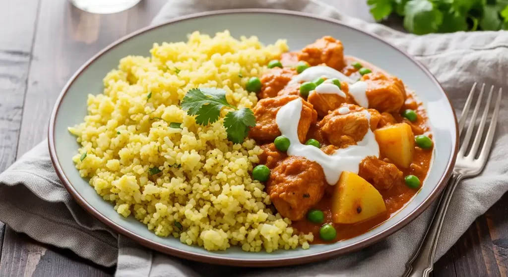 カリフラワーライスをご飯代わりに使ったカレーライス