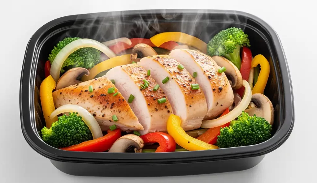 たっぷり野菜と鶏むね肉のやみつきレンジ蒸し