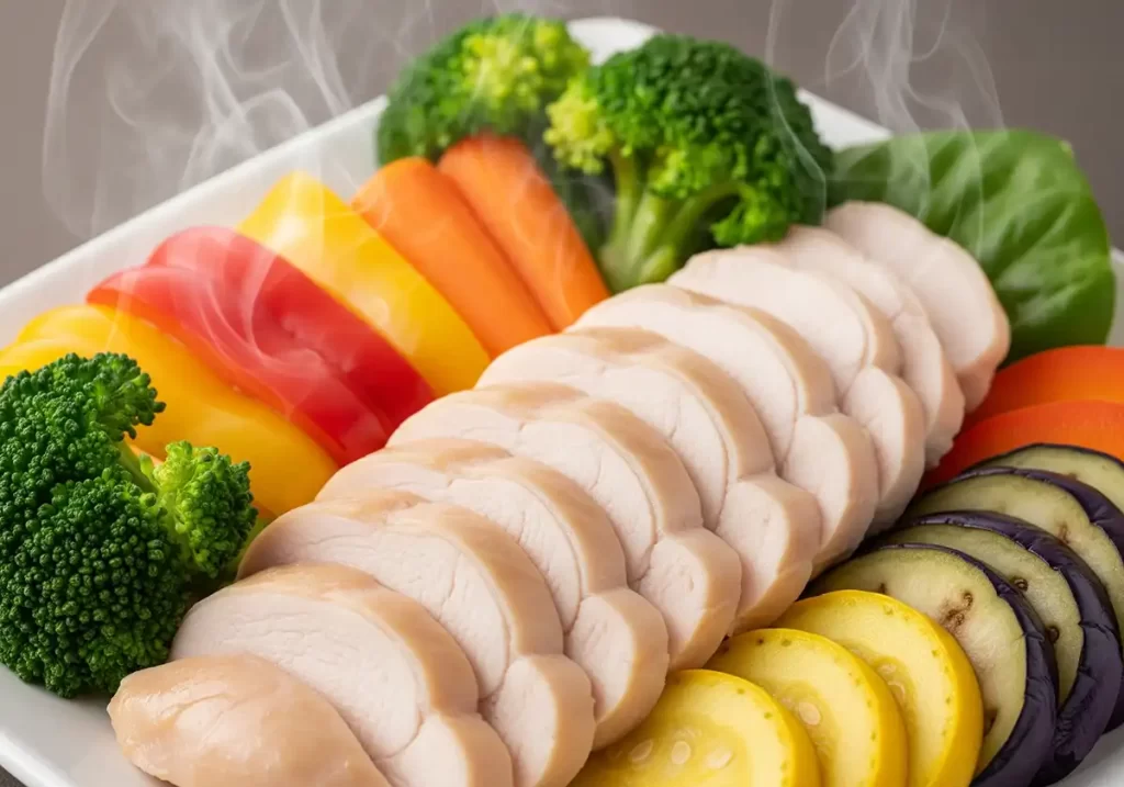 鶏むね肉と彩り野菜の蒸し