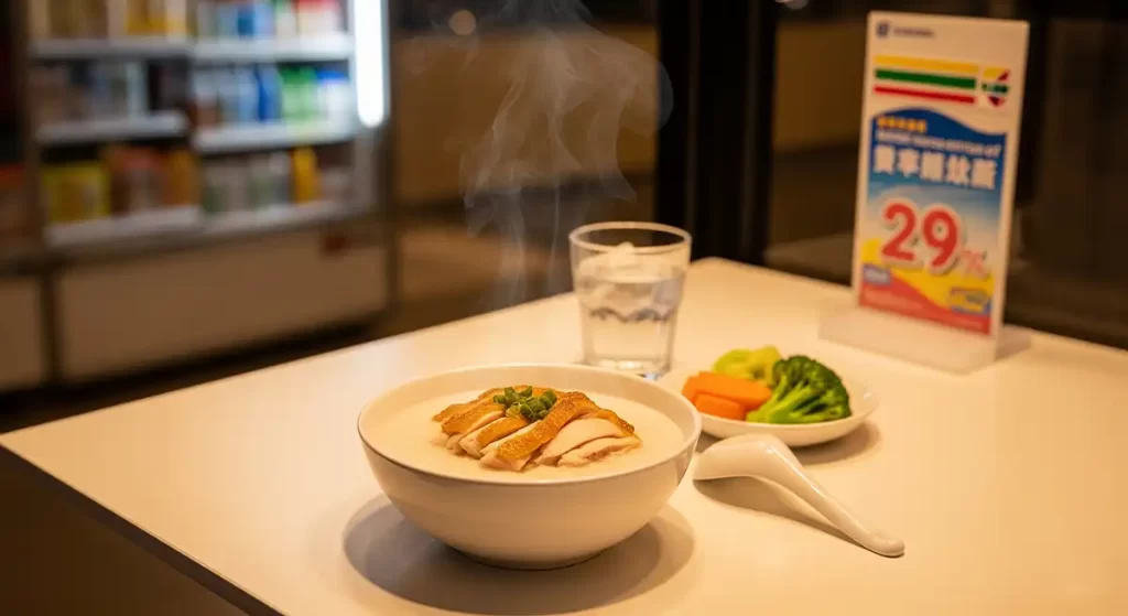 夜食はたんぱく質が摂れる鶏白湯おかゆ