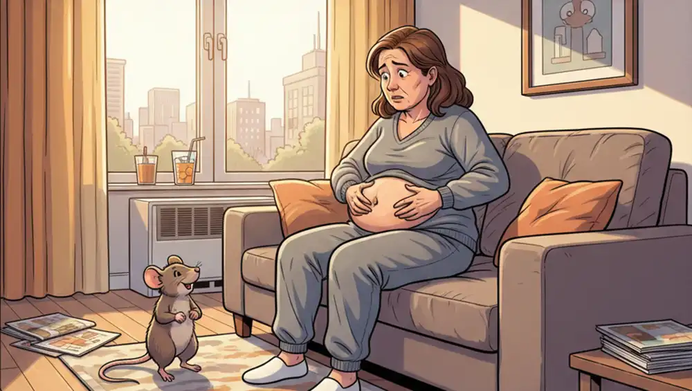 更年期を迎え、太りやすくなったと感じる自分に戸惑っている小太りの中年女性