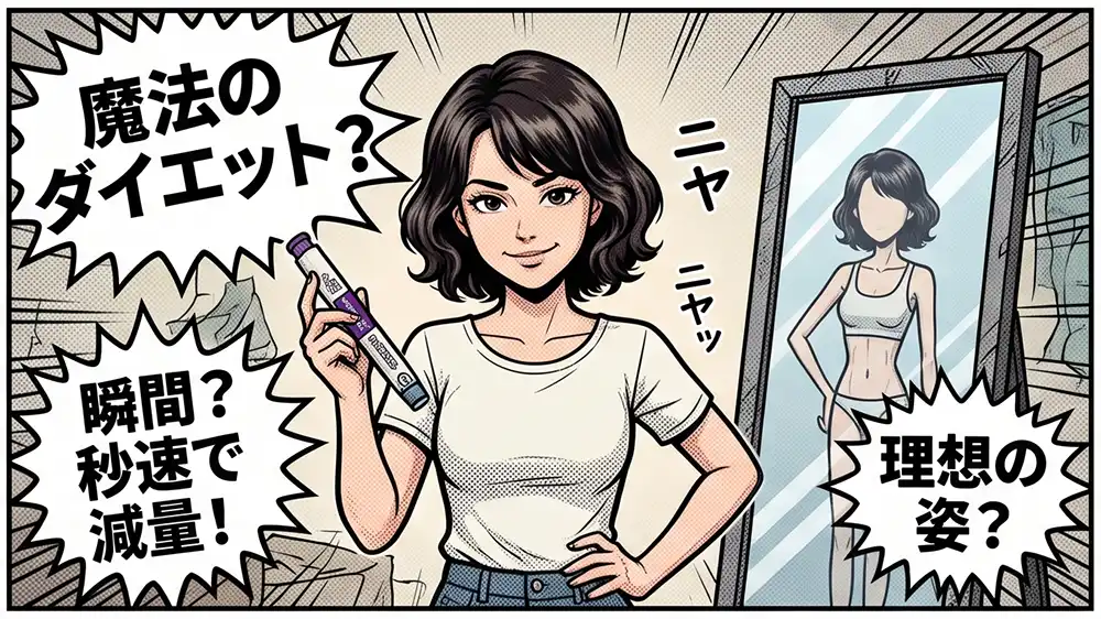 マンジャロをダイエット目的で手に入れた女性